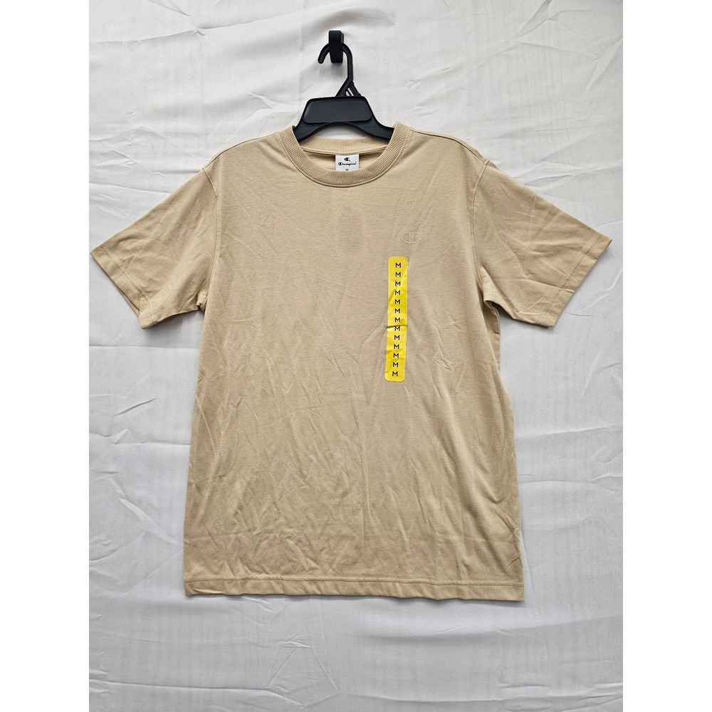Champion Mens‎ Short Sleeve Crewneck Tee Western Khaki Tan T-Shirt Size M NEW